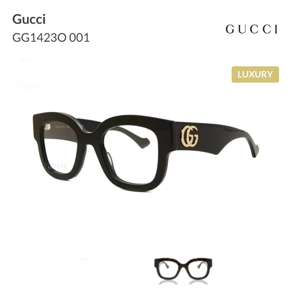 Gucci Black Frames with Gold Accent